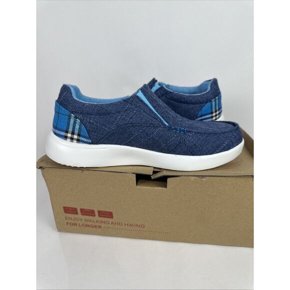 OrthoComfoot Womens Size 9 (EU 40) Blue Slip On Orthotic Walking Shoes - Picture 5 of 8